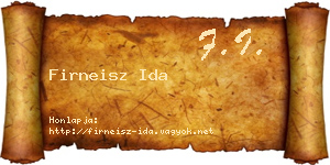Firneisz Ida névjegykártya